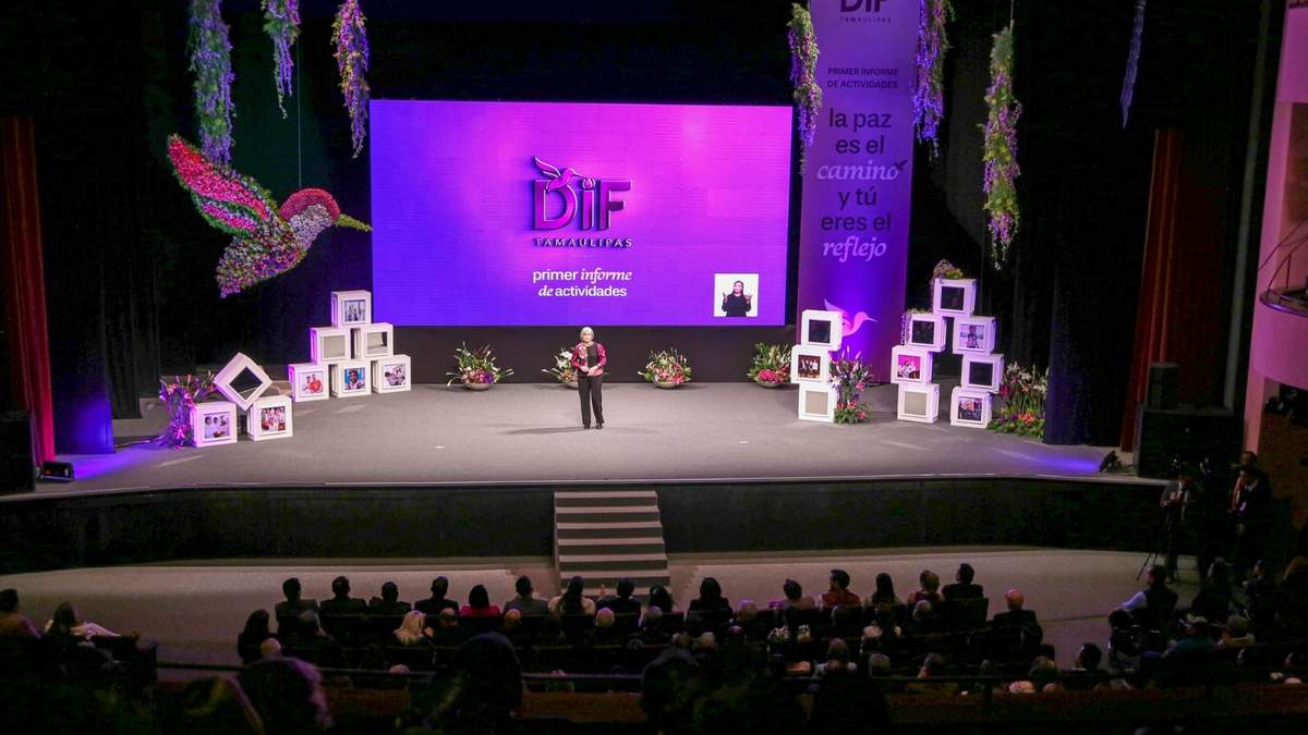Rinde María de Villarreal su primer informe de actividades al frente del Sistema DIF Tamaulipas
