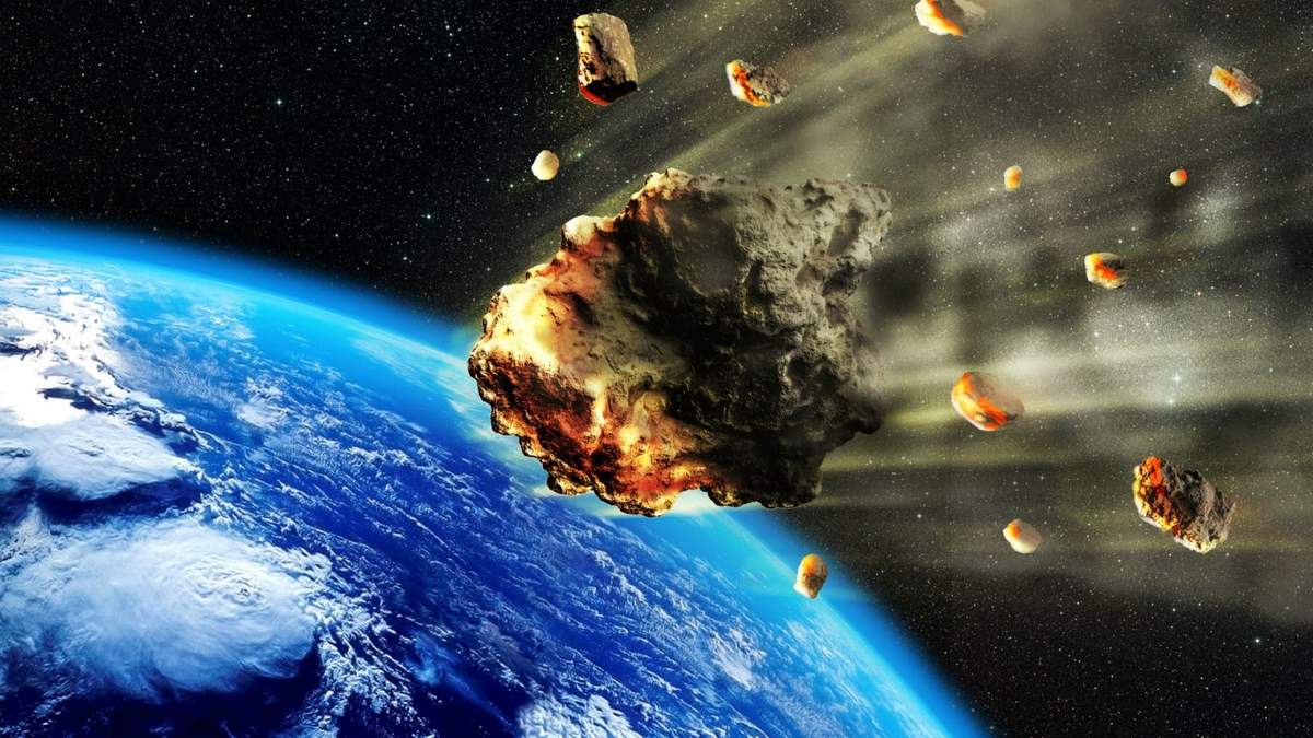 Imagen ilustrativa de una asteroide acercándose a la Tierra. Fuente: (Twitter)