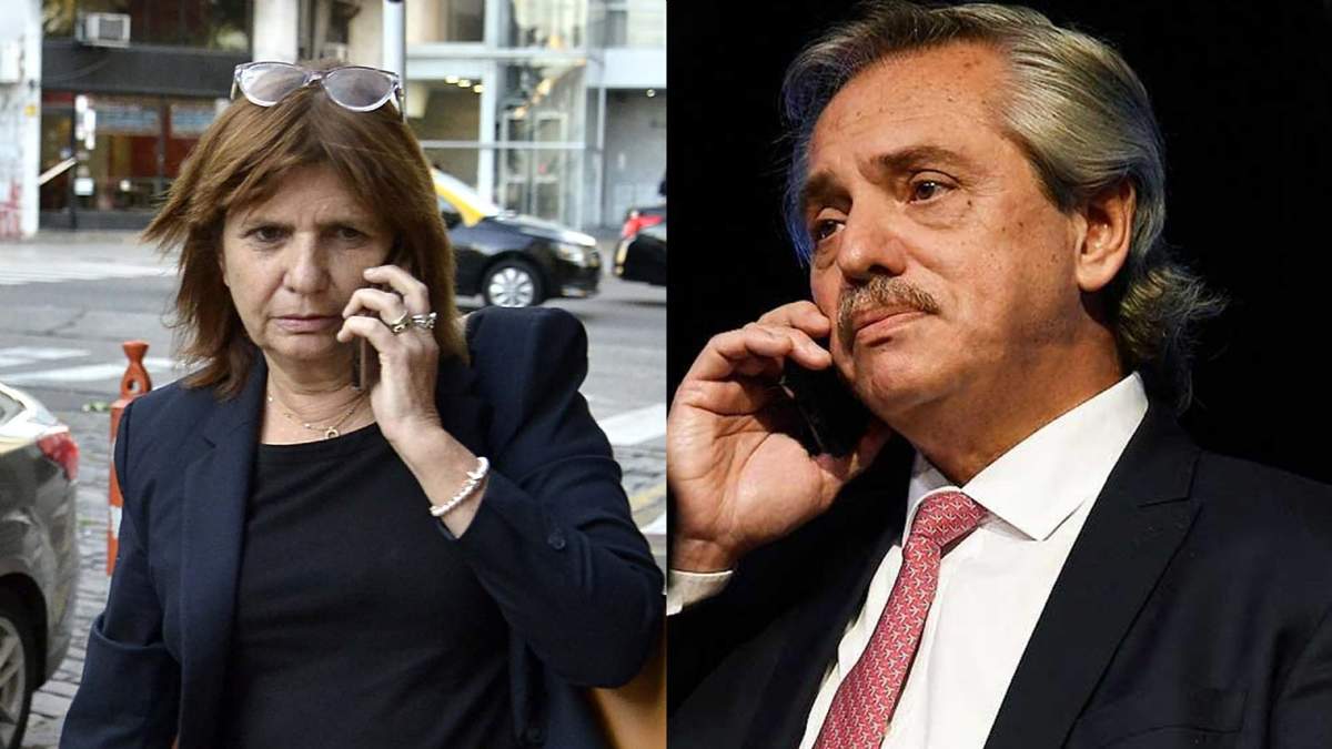 Patricia Bullrich y Alberto Fernández. Fuente: (Twitter)