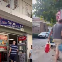 Extranjero entra a OXXO tras operativo contra El Mencho y se lleva productos sin pagar (VIDEOS)