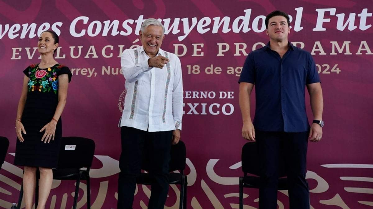Claudia Sheinbaum, Andrés Manuel López Obrador y Samuel García