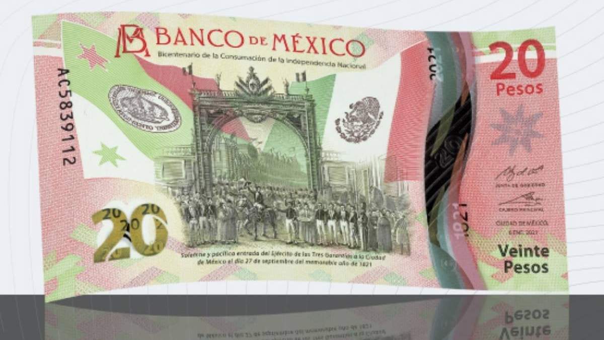 Billete de 20 pesos mexicanos