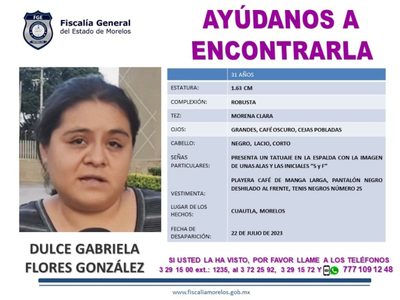 Víctima de violencia vicaria desaparecida en Cuautla fue hallada muerta en Edomex