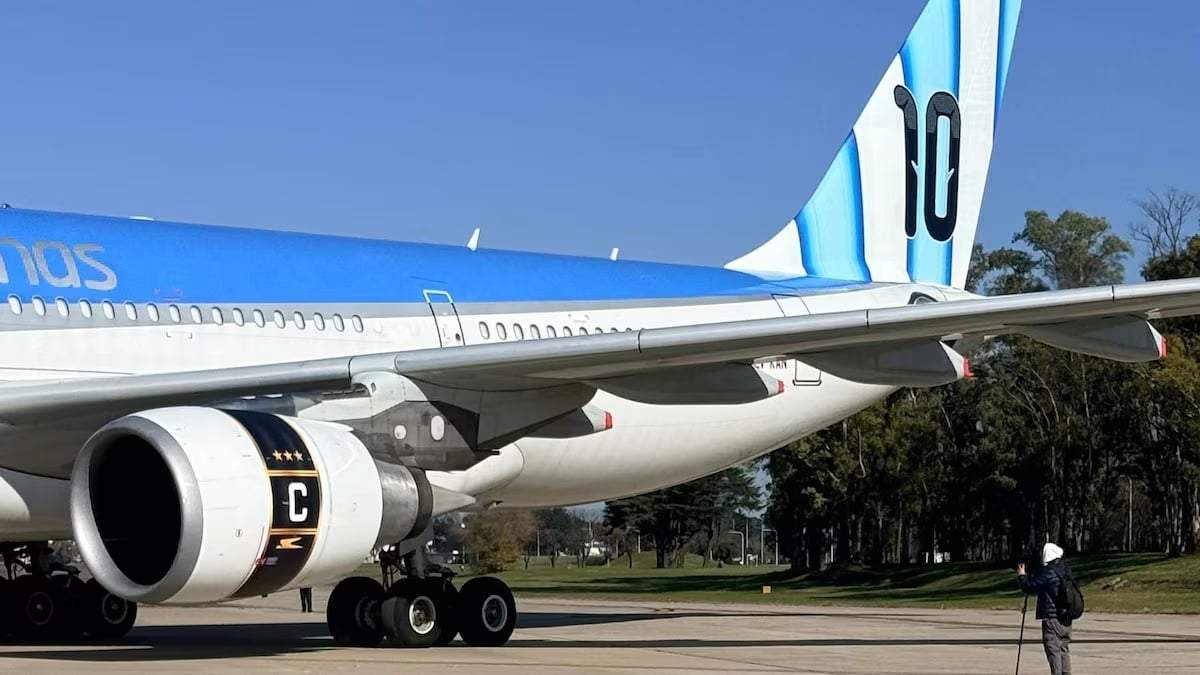 Aerolíneas Argentinas presentó un avión inspirado en la Selección