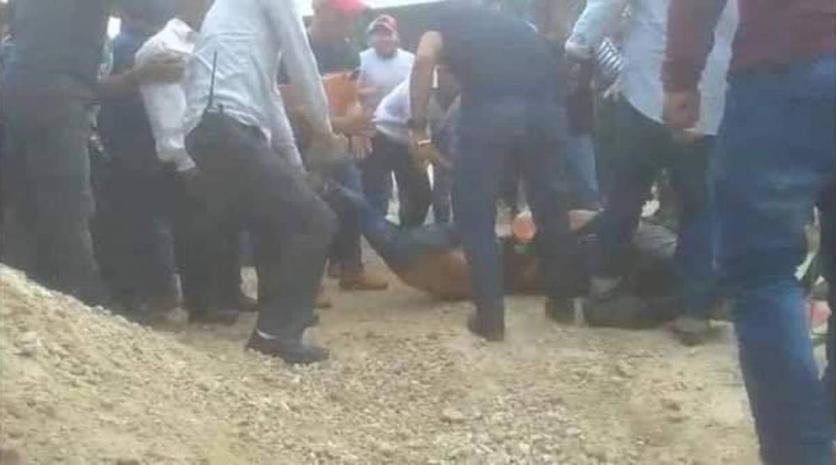 Pobladores de Ocosingo prendieron fuego a dos hombres acusados de asesinato. Foto: Especial