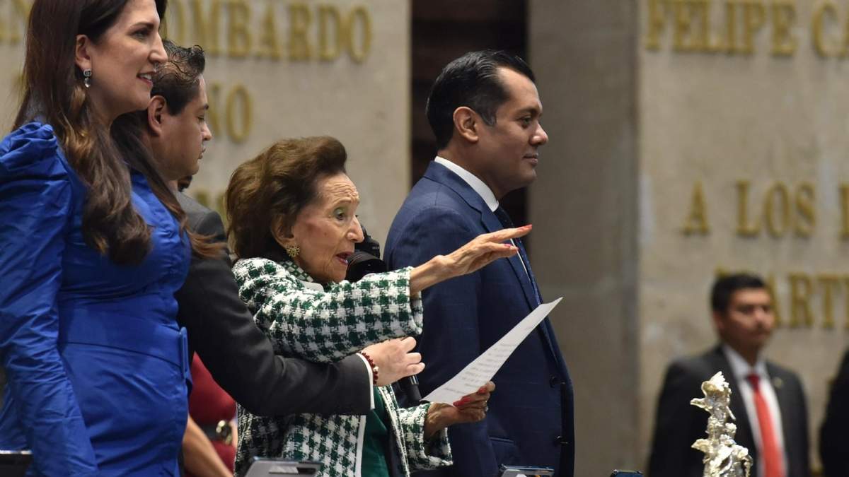 Kenia López Rabadán, Ifigenia Martínez y Sergio Gutiérrez Luna