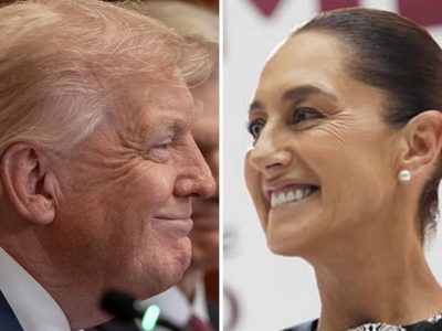 Sheinbaum me cae muy bien, es muy elegante, hermosa... pero México está dirigido por cárteles: Trump
