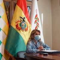 Presidenta interina de Bolivia da positivo a covid-19