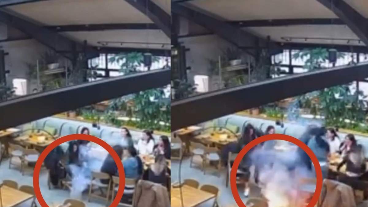 La comensal se percató de que salía humo del celular para posteriormente arrojarlo al piso, donde explotó.