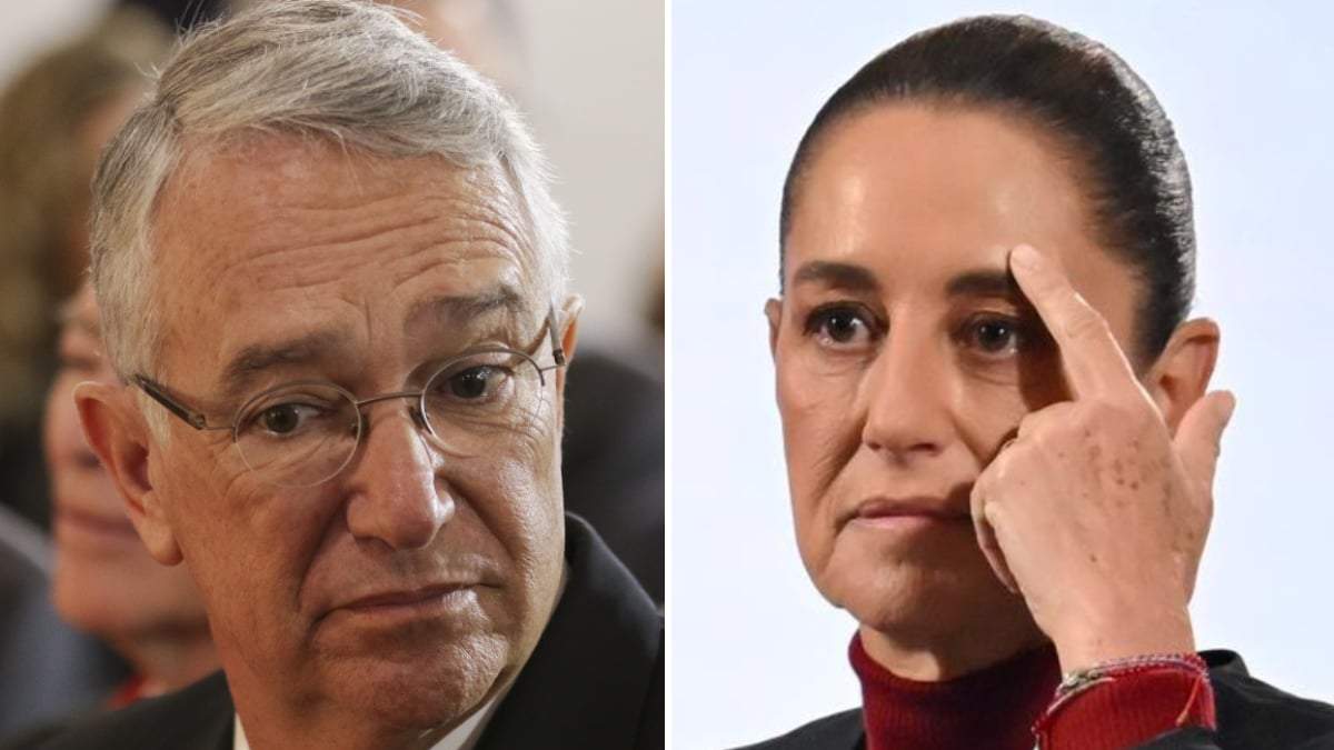 El multimillonario Salinas Pliego y la presidenta Claudia Sheinbaum. Confrontación