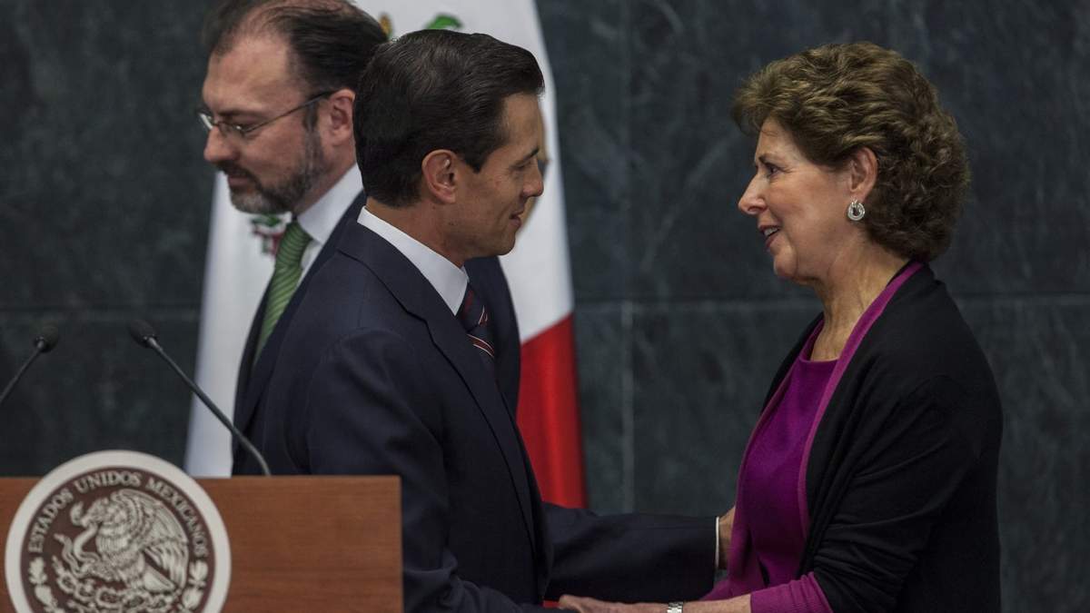 María Cristina García Cepeda y Enroque Peña Nieto en 2017
