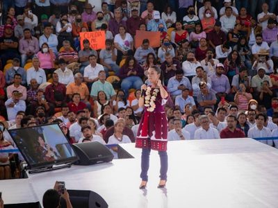 Desde Chiapas, Sheinbaum promueve la marcha de AMLO del 27 de noviembre