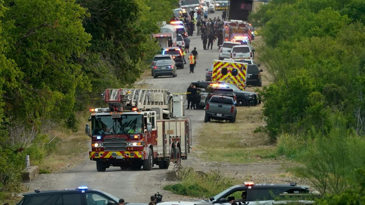 El tráiler fue abandonado en San Antonio