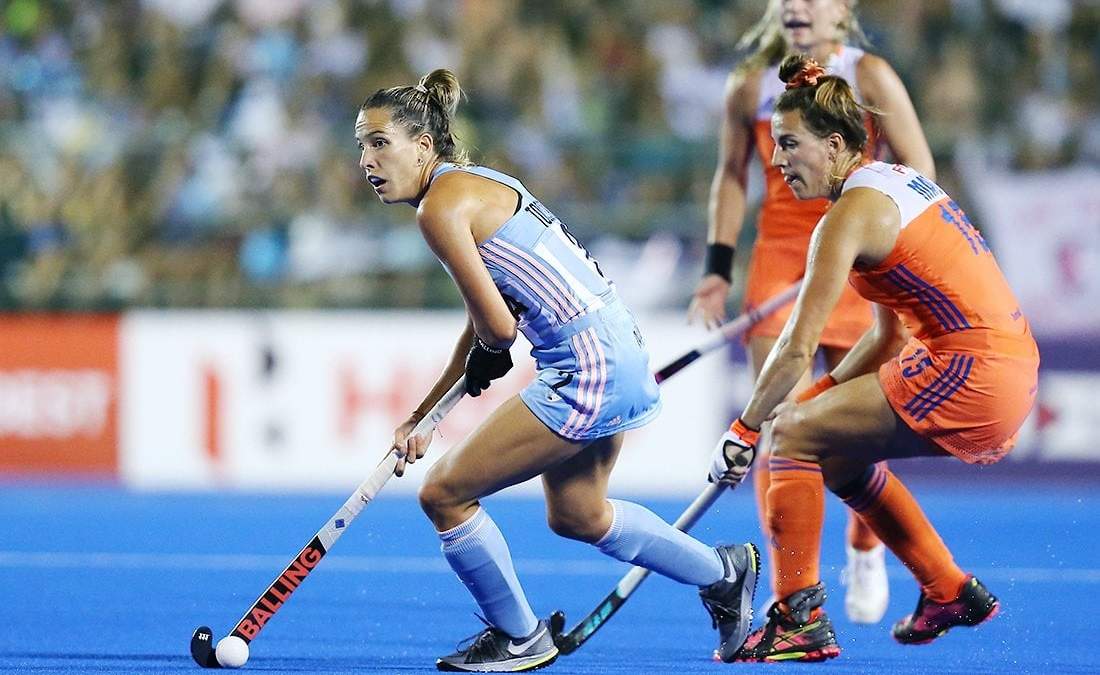 Las Leonas vs Holanda. Fuente: (Twitter)