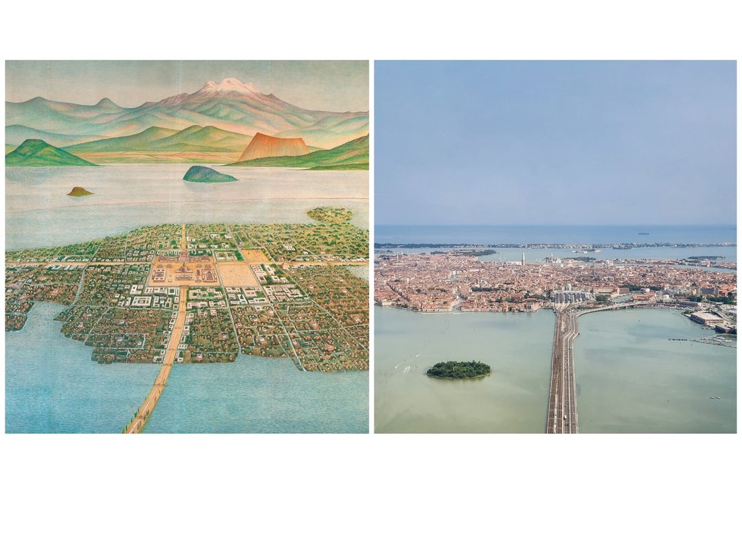 El islote de Tenochtitlan y sus sembradíos lacustres. Foto Cortesía integrantes del proyecto