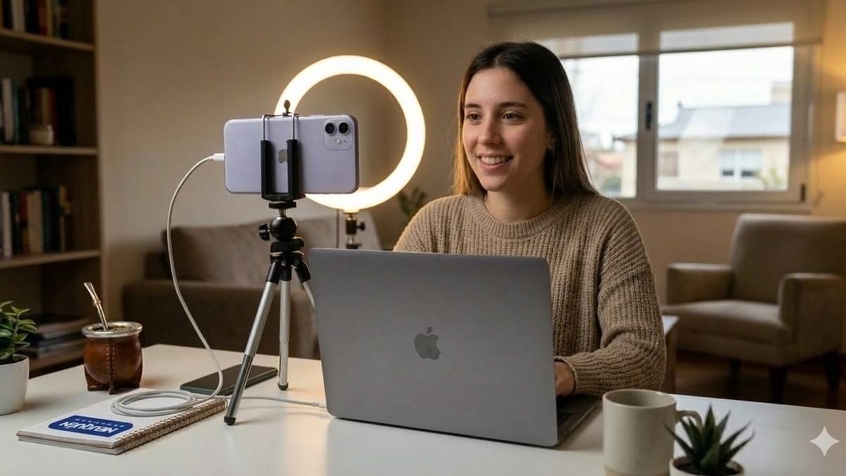 Celular como webcam. Fuente: (Minuto Neuquén)