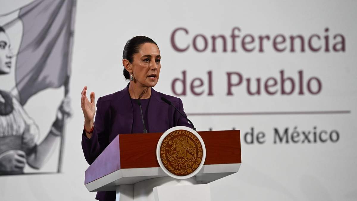 La presidenta Claudia Sheinbaum en su conferencia matutina