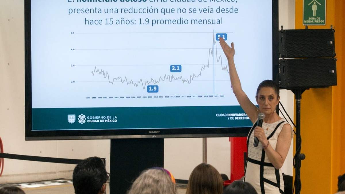 Claudia Sheinbaum en las instalaciones del Banco de ADN de la FGJCDMX