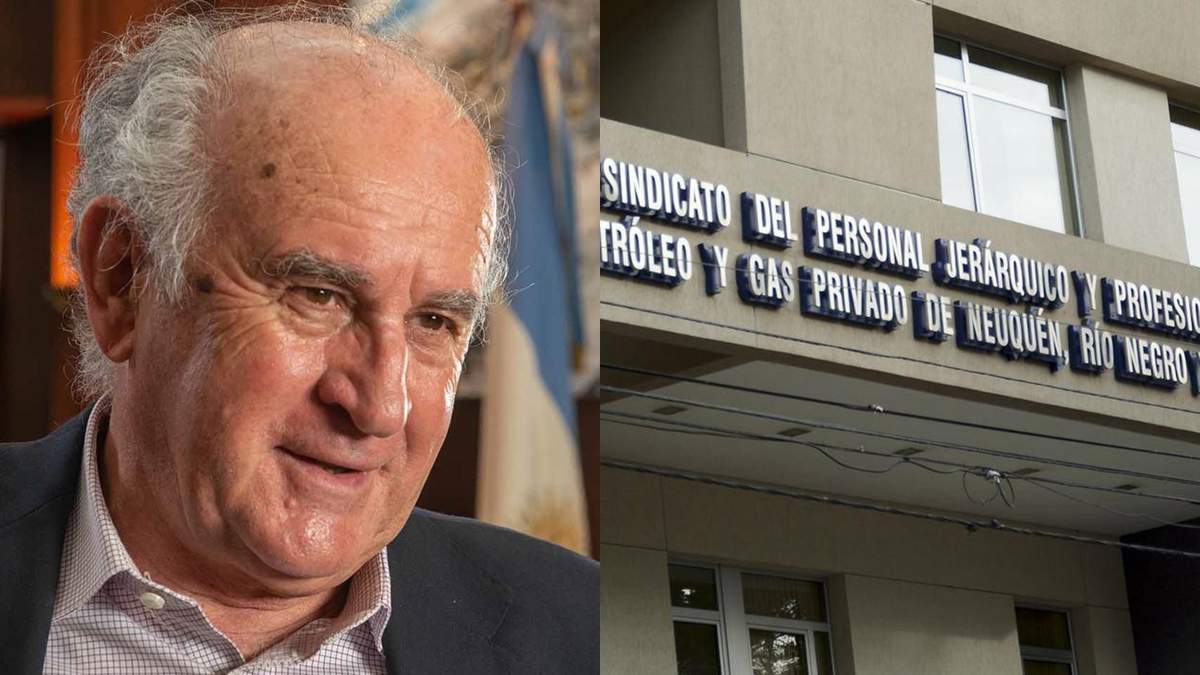 Oscar Parrilli y la sede del sindicato. Fuente: (Minuto Neuquén)