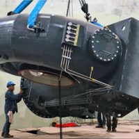 Comenzaron a montar partes mecánicas de las turbinas de la central hidroeléctrica de Nahueve
