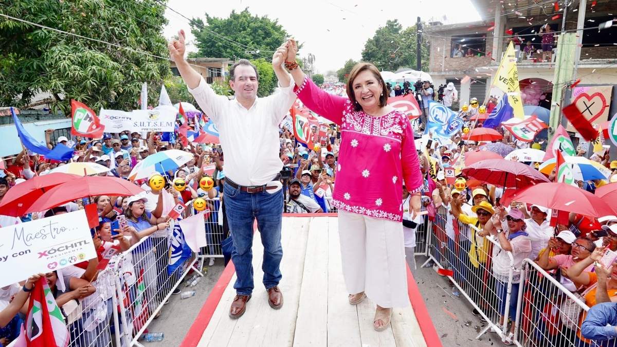 Xóchitl Gálvez con José Yunes Zorrilla, candidato a la gubernatura de Veracruz