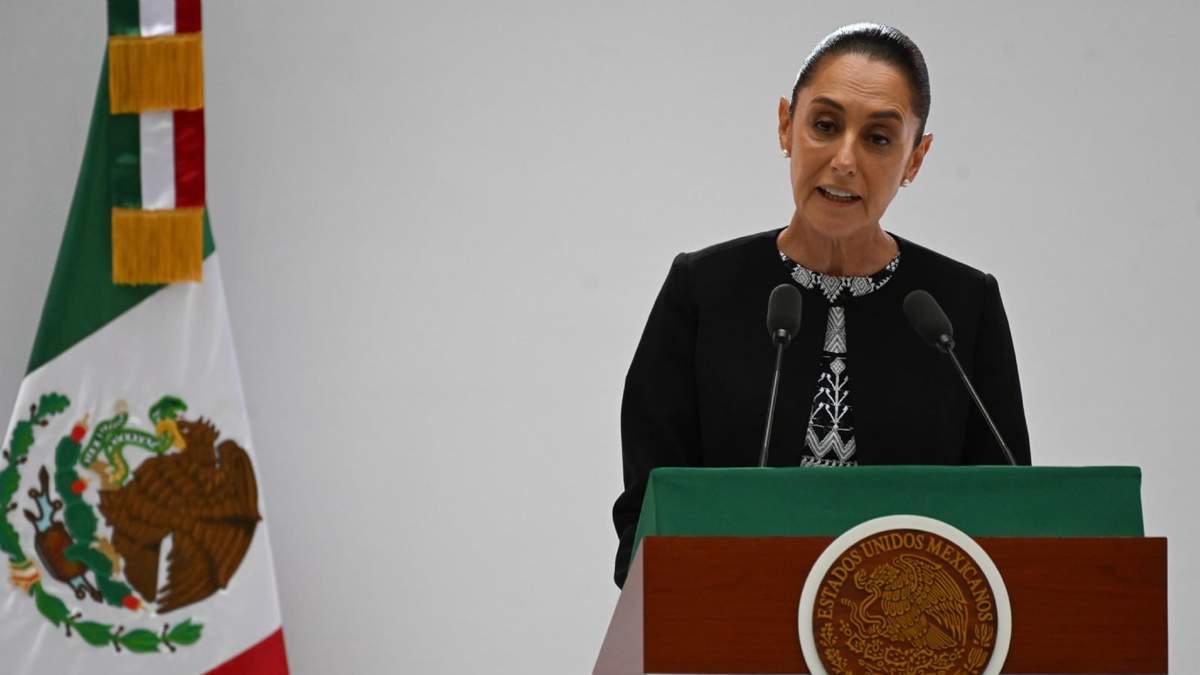 La presidenta de México, Claudia Sheinbaum, durante su primer informe de gobierno