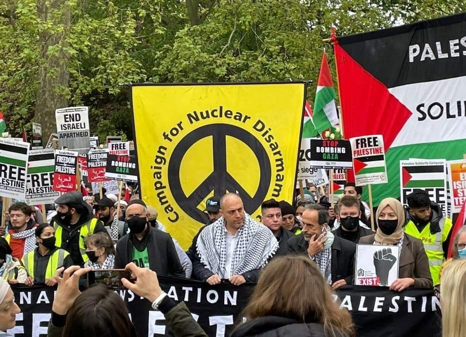 Miles de manifestantes en Londres por el cese al fuego en Gaza