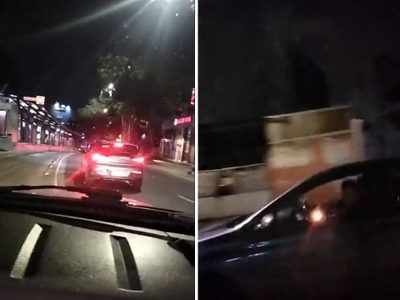Conductor dispara contra familia que iba en otro auto en Insurgentes a la altura de La Joya (Video