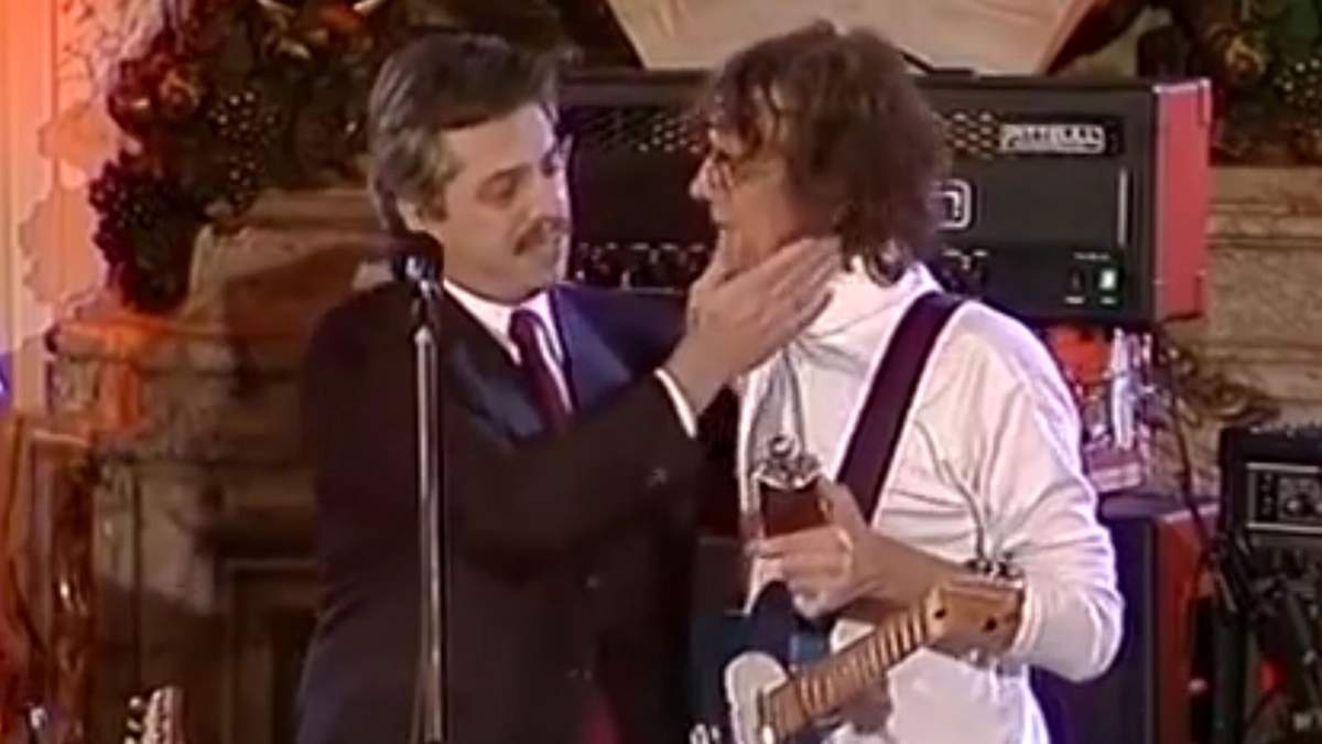 Alberto Fernández y Luis Alberto Spinetta (foto: Twitter).