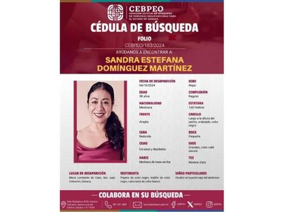 Desaparece la activista Sandra Domínguez; había denunciado a funcionario por violencia de género