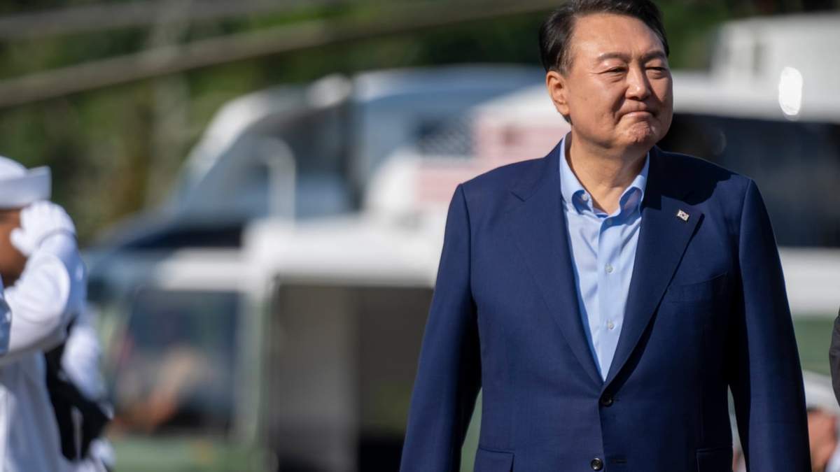 El presidente surcoreano Yoon Suk Yeol llega a Camp David