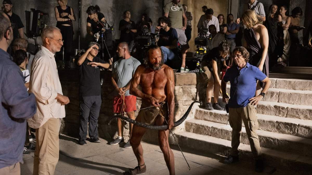 Ralph Fiennes en la filmación