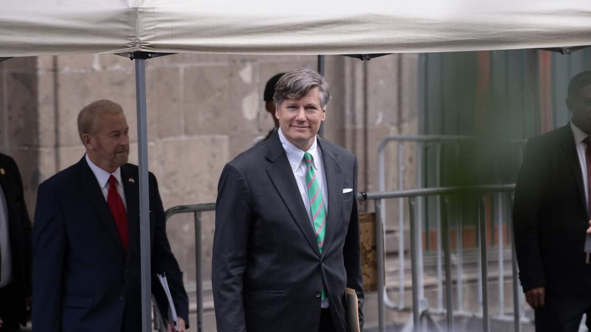 Christopher Landau el pasado 11 de junio al salir de Palacio Nacional
