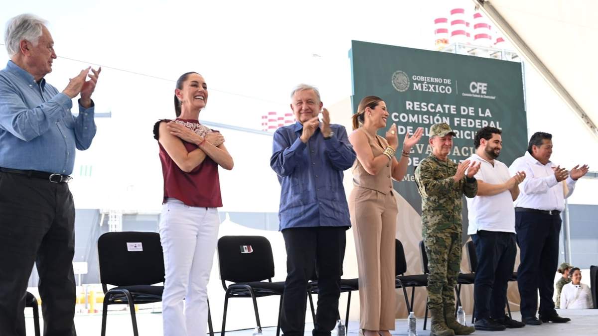 Manuel Bartlett, Claudia Sheinbaum, Andrés Manuel López Obrador y Marina del Pilar Ávila