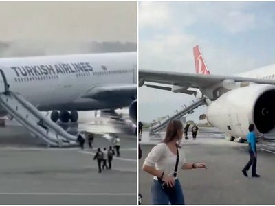 Avión con 277 pasajeros a bordo se incendia segundos después de aterrizar | VIDEO