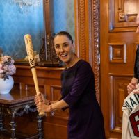Sheinbaum recibe a directivos y jugadores de las Grandes Ligas