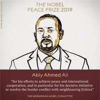 Otorgan al primer ministro de Etiopía el Premio Nobel de la Paz