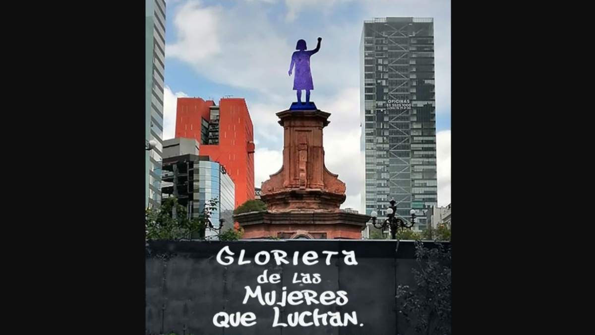 La intervención realizada por feministas en Paseo de la Reforma