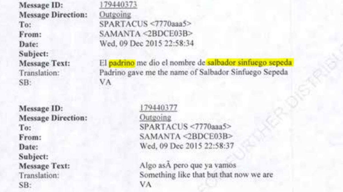 Elementos del expediente de la DEA contra Salvador Cienfuegos