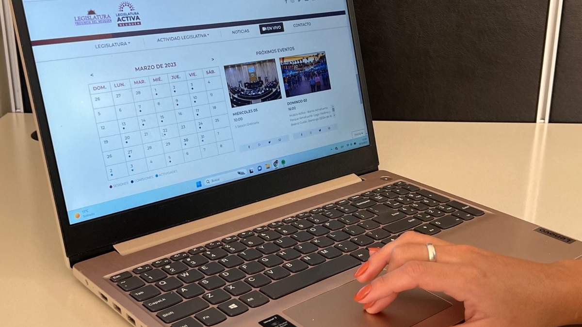 Nueva web de la Legislatura de Neuquén. Fuente: (Legislatura).