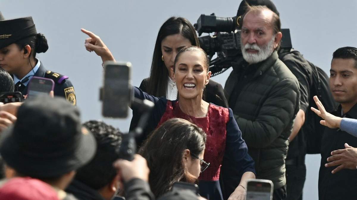 Claudia Sheinbaum en el Zócalo capitalino