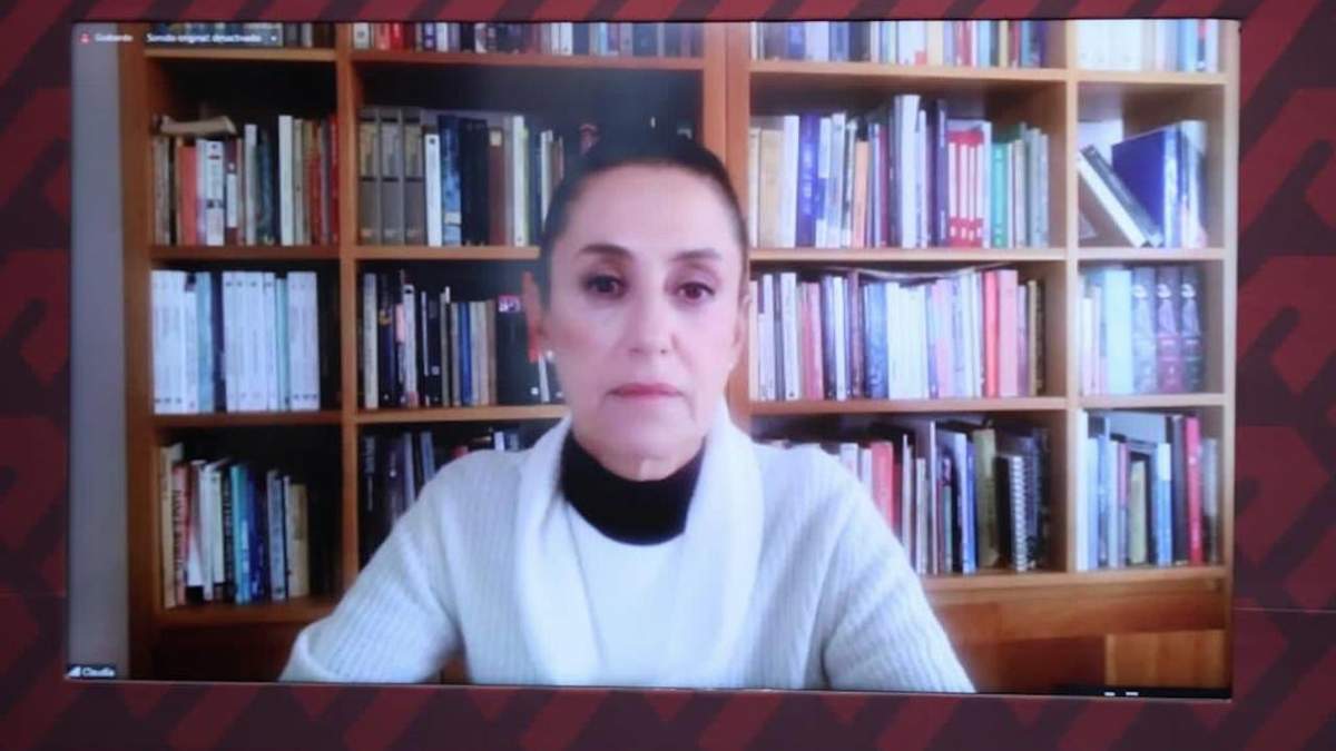 Claudia Sheinbaum participó en la conferencia de manera remota