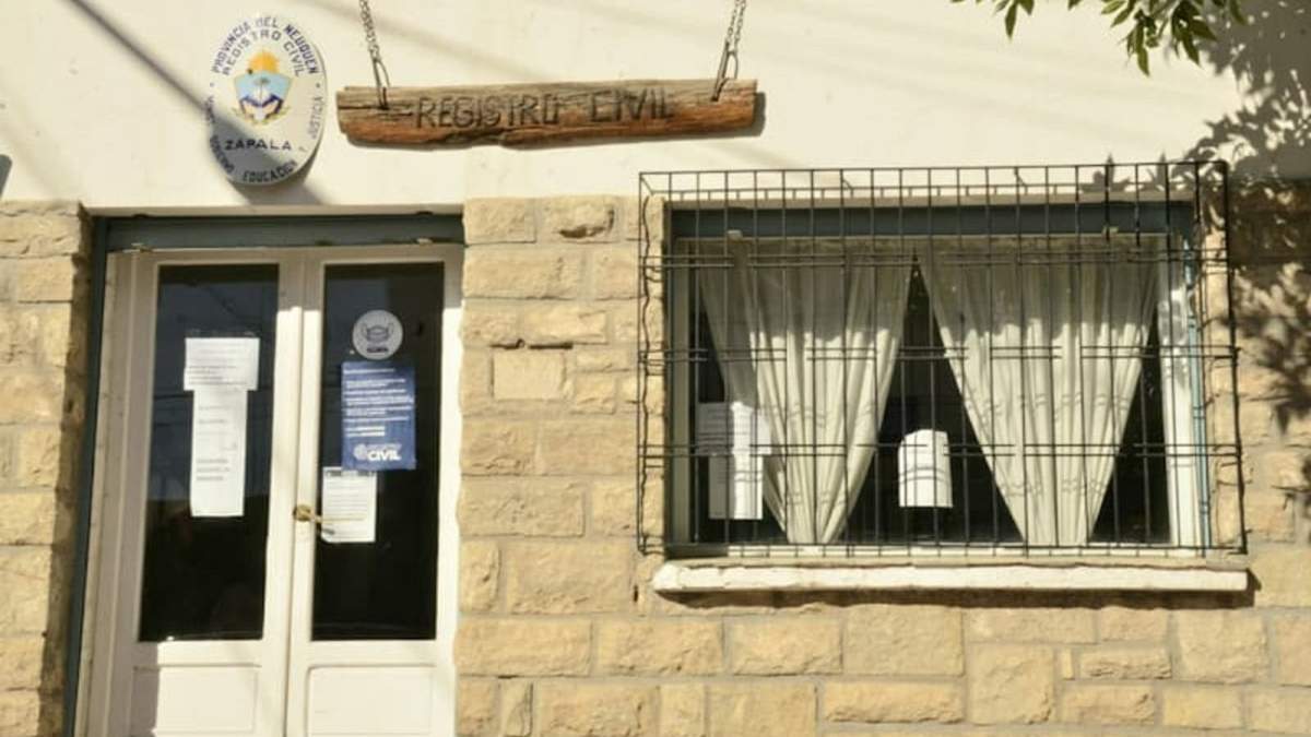 Oficinas del Registro Civil en Zapala. Fuente: (Twitter)