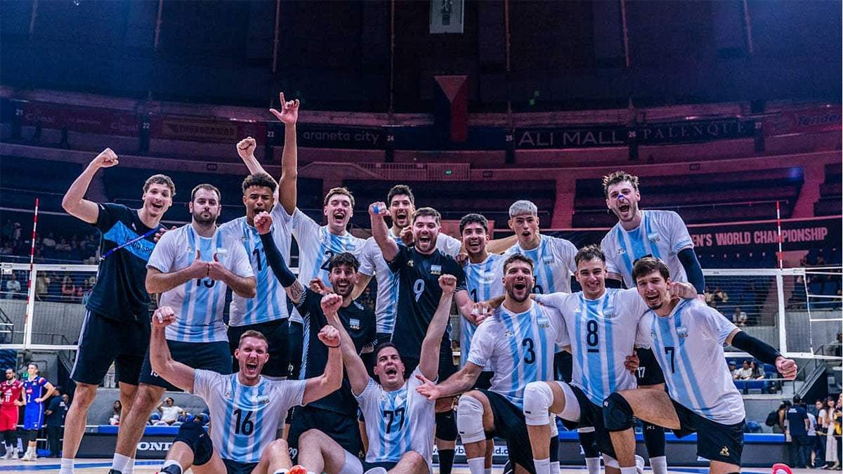 Triunfazo de Argentina en el mundial de vóleibol.