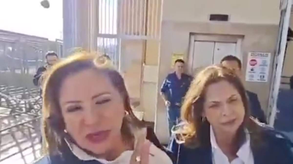 Momento de la agresión a diputada