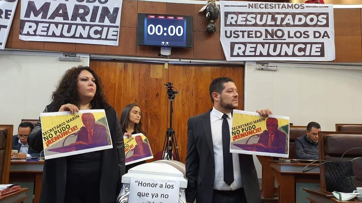 Protesta de diputados de oposición en Zacatecas