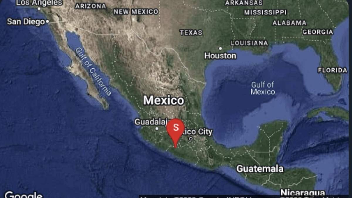 La ubicación del sismo