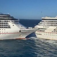 Colisionan dos cruceros turísticos en Cozumel; no reportan heridos (Video)