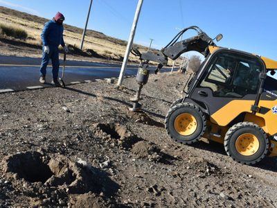 Actividad masiva: Zapala empieza a forestar la bicisenda
