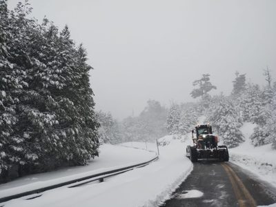Turistas varados y caminos interrumpidos por la intensa nevada en la cordillera de Neuquén